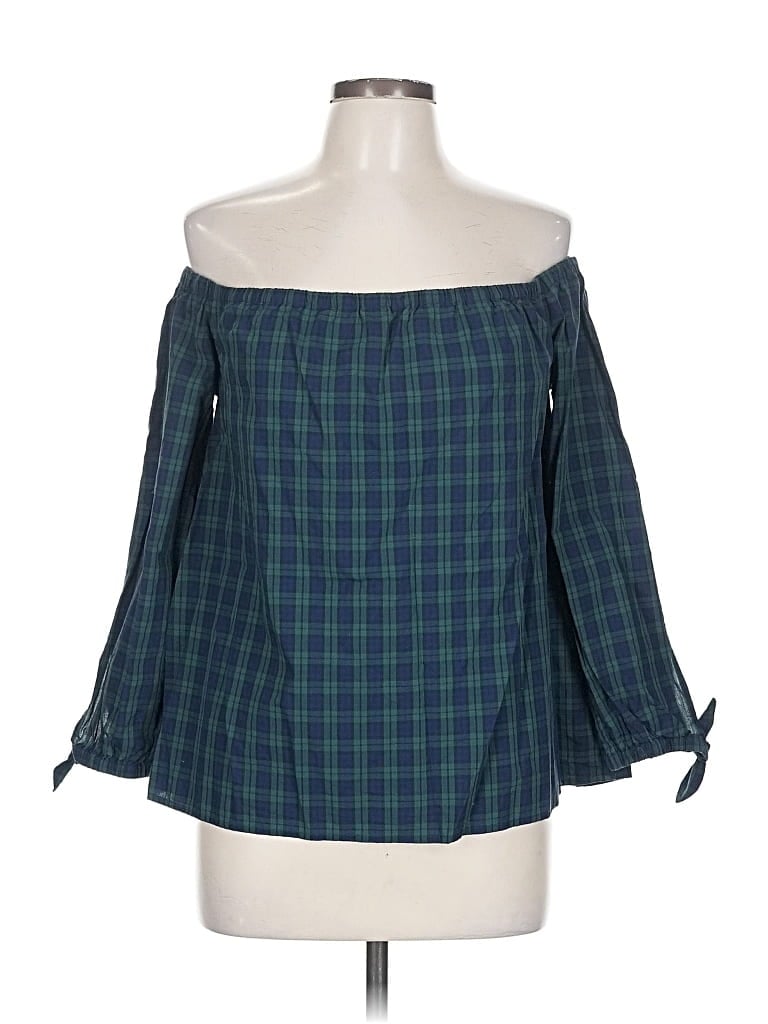 Pre-owned Vineyard Vines 3/4 Sleeve Blouse In Green