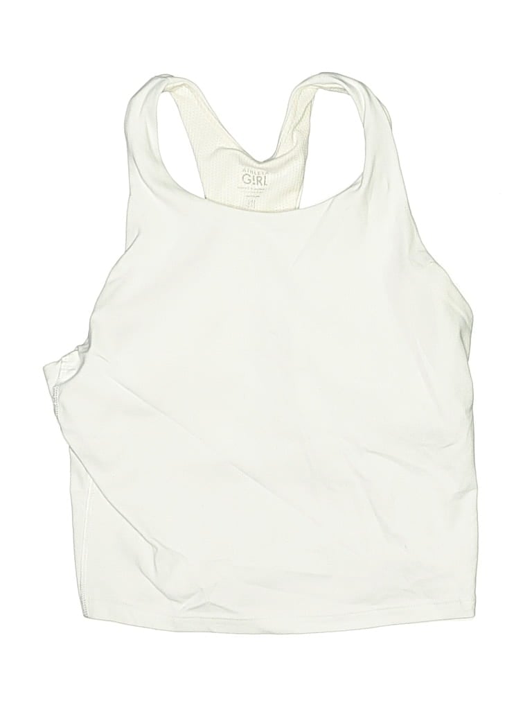 Pre-owned Athleta Girl Kids' Active Tank Top In White