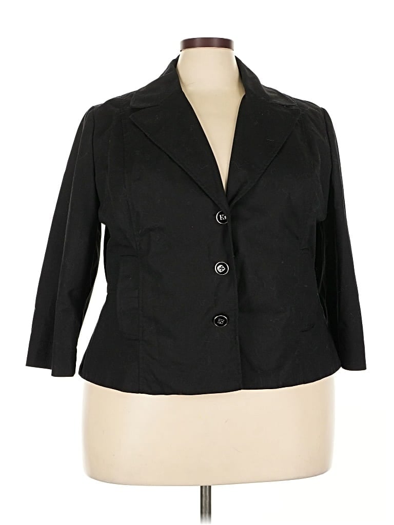 Pre-owned Rafaella Blazer Jacket In Black