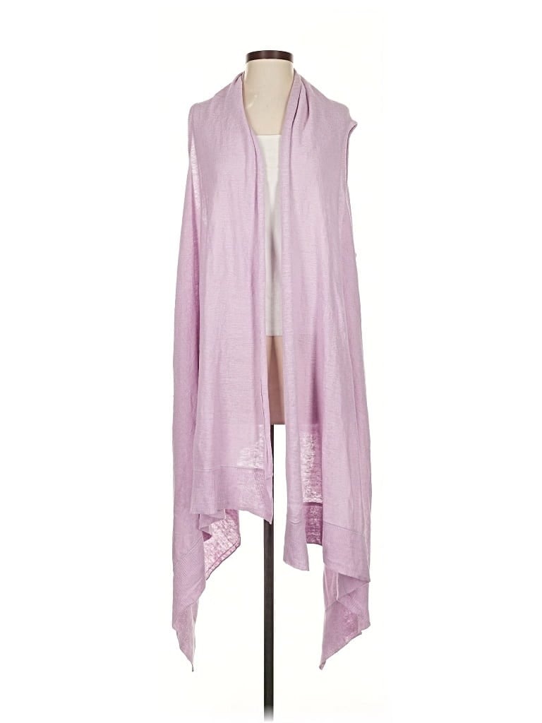 Pre-owned Donna Karan Cardigan Sweater In Purple