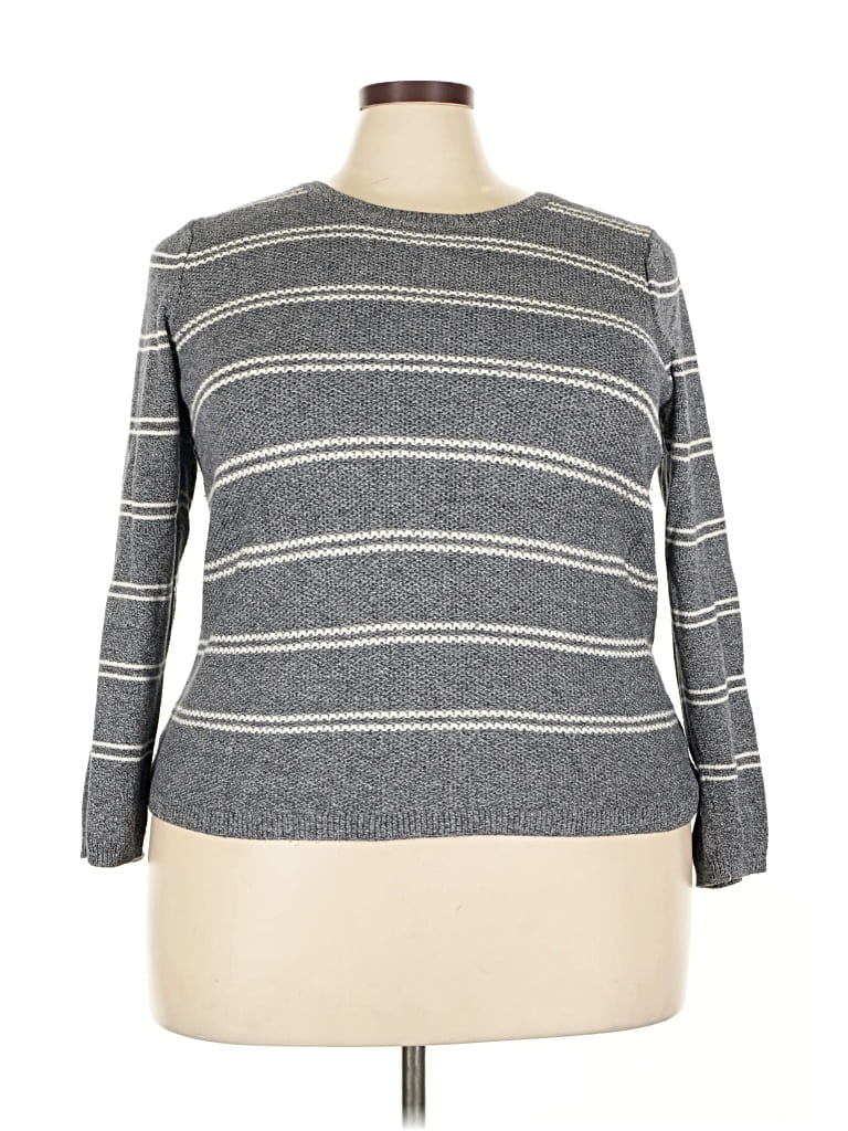 Pre-owned Talbots Pullover Sweater In Gray