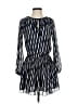 MICHAEL Michael Kors 100% Polyester Chevron-herringbone Blue Casual Dress Size XXS - photo 1