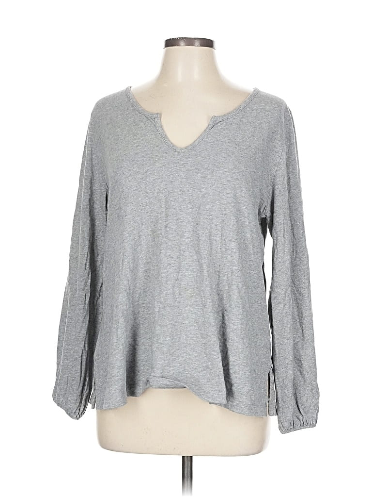 Pre-owned Soft Surroundings 3/4 Sleeve T-shirt In Gray