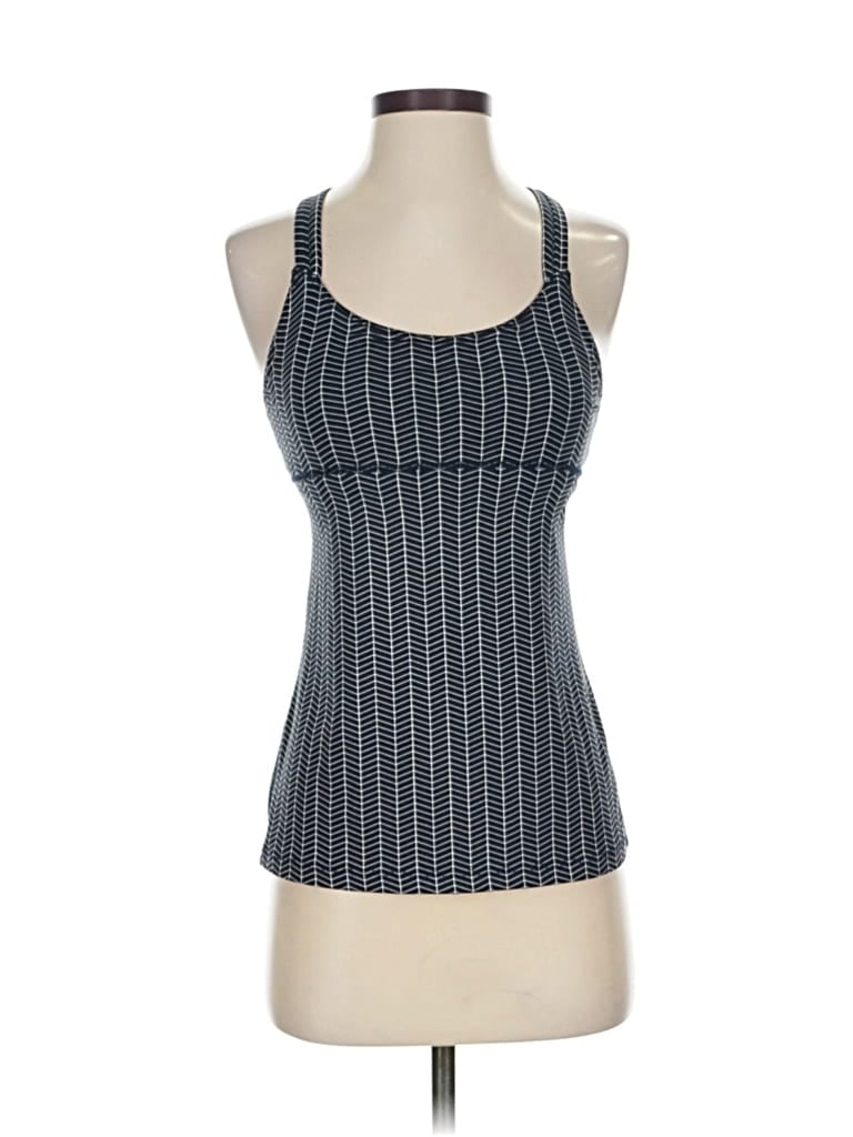Pre-owned Oiselle Tank Top Blue Halter Neckline Tops