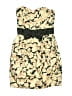 H&M 100% Polyester Camo Yellow Ivory Cocktail Dress Size 4 - photo 1