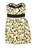 H&M 100% Polyester Camo Yellow Ivory Cocktail Dress Size 4 - photo 2