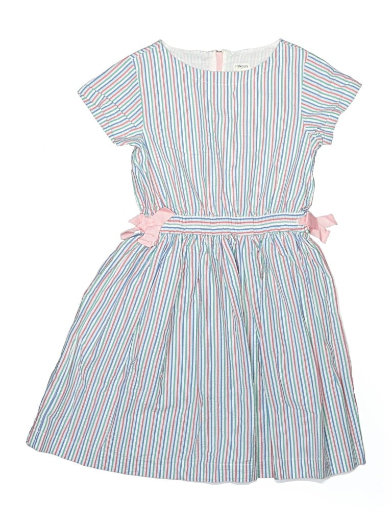 Pre-owned Crewcuts Outlet Kids' Dress In Blue
