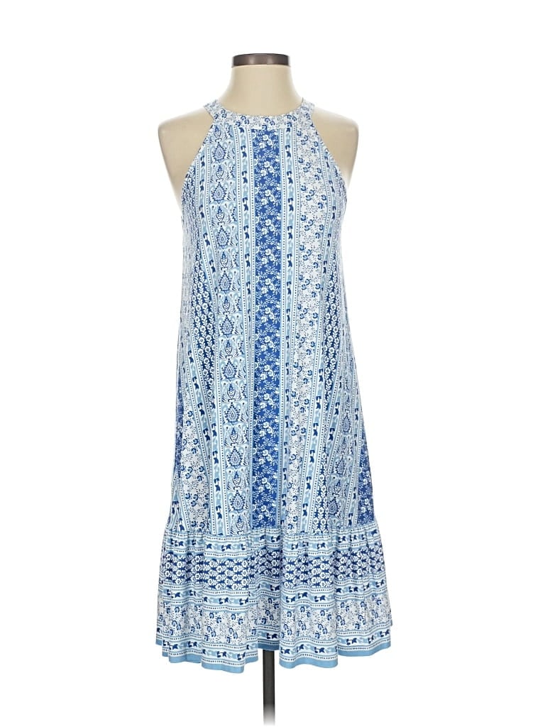 Pre-owned Ann Taylor Loft Casual Dress In Blue