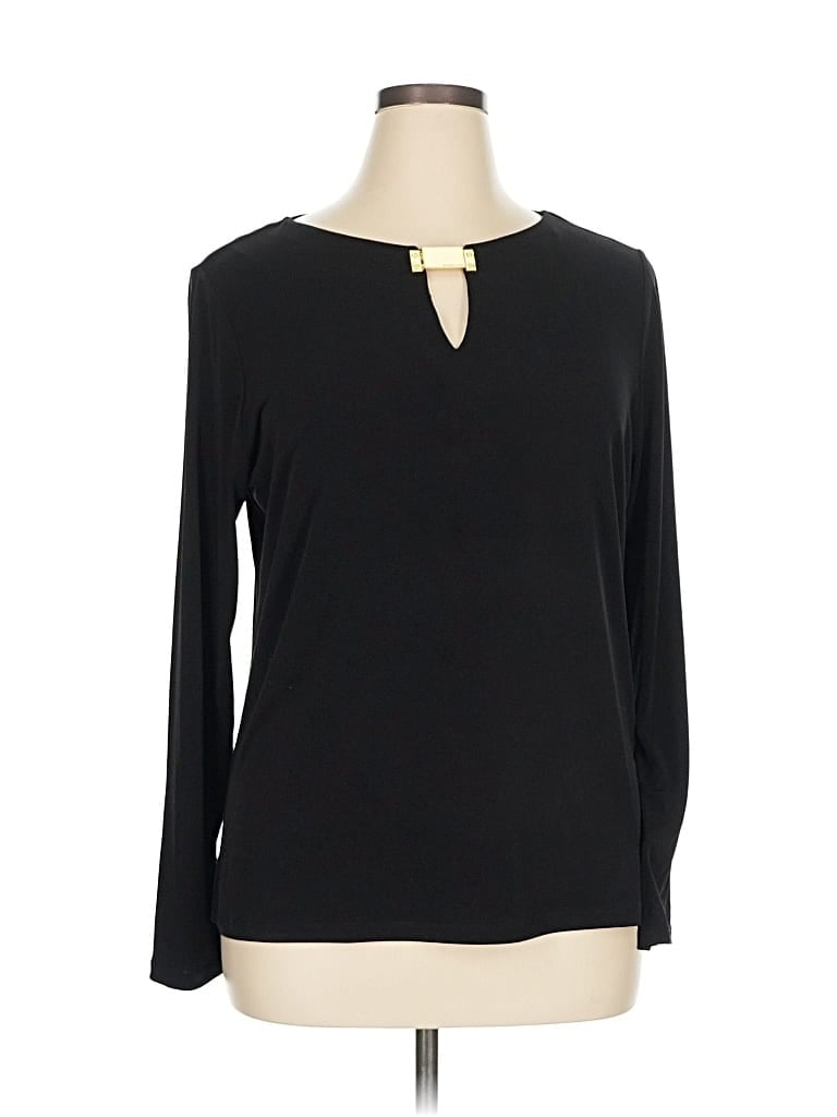 Pre-owned Michael Michael Kors Long Sleeve Blouse In Black