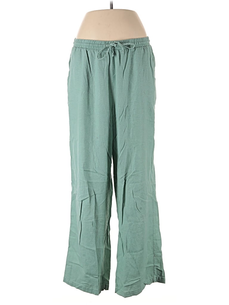 Pre-owned Gap Linen Pants In Blue