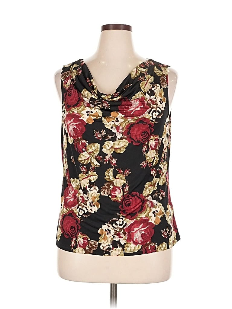 Pre-owned Tahari By Asl Sleeveless Blouse In Black