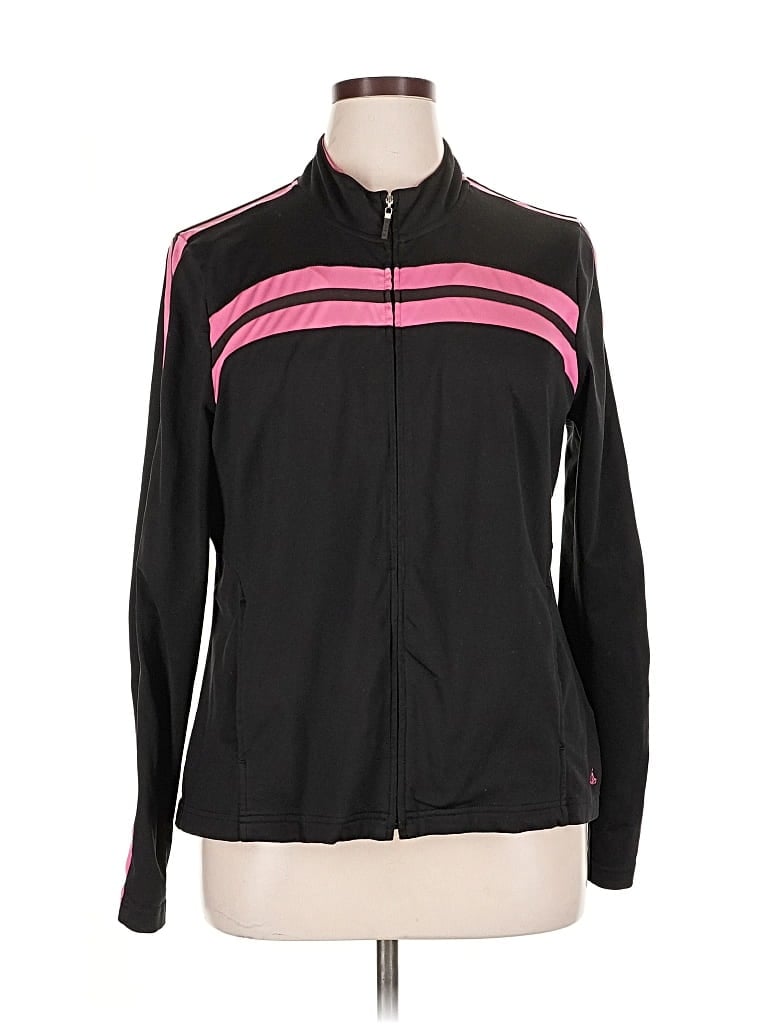 Pre-owned Izod Track Jacket In Black
