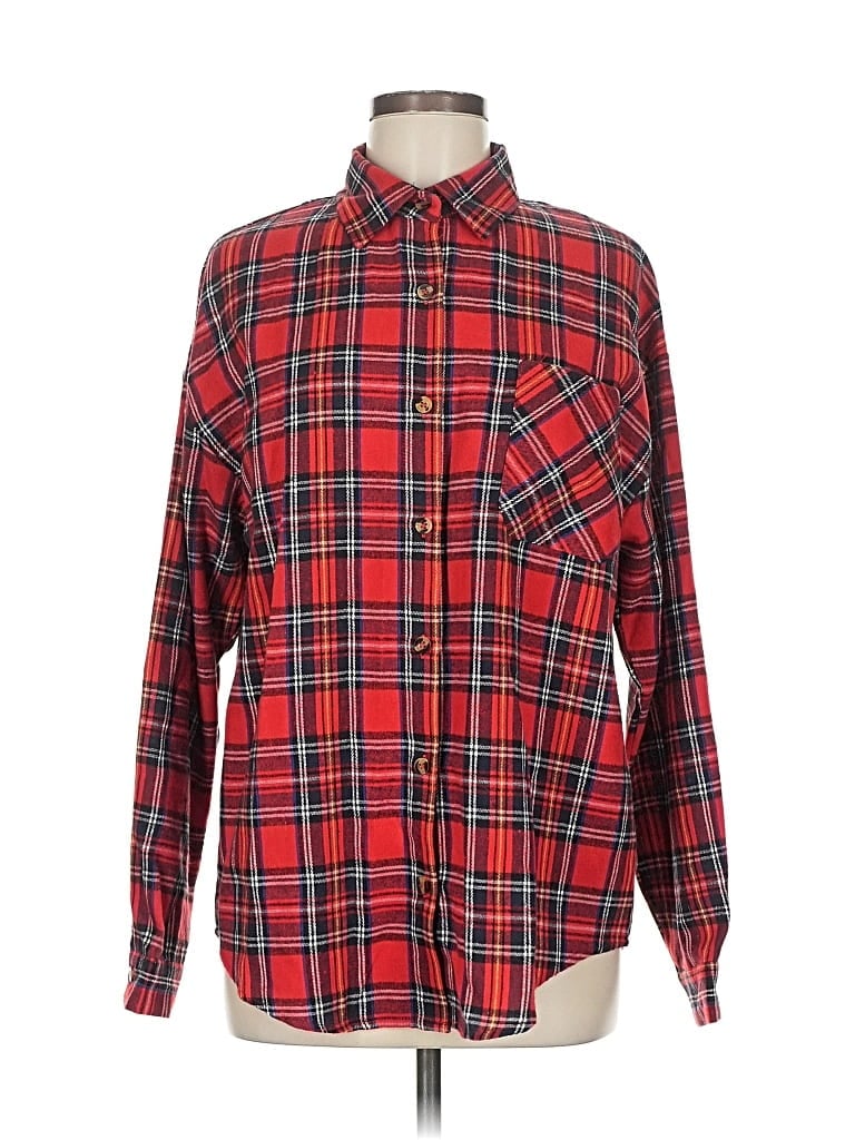 Pre-owned Unbranded Long Sleeve Blouse In Red