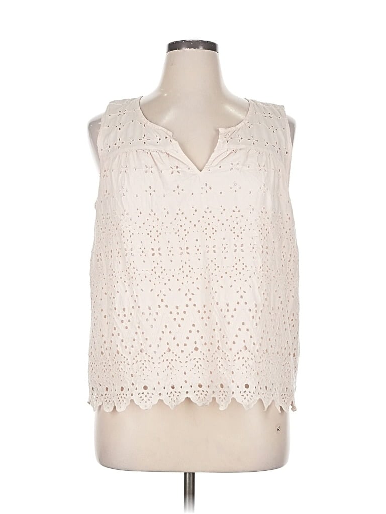 Pre-owned Gap Sleeveless Blouse In White