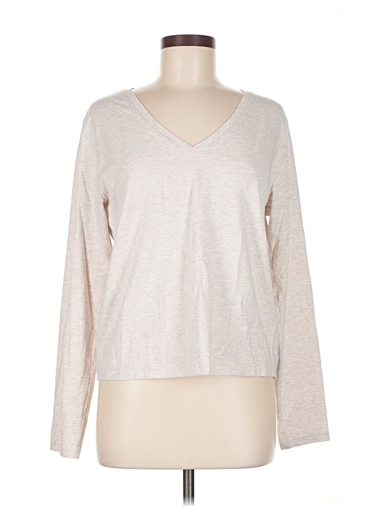 Pre-owned Athleta Long Sleeve T-shirt In Gray