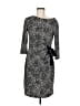 Taylor Animal Print Gray Cocktail Dress Size 6 - photo 1