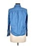 Wrap 100% Cotton Blue Long Sleeve Blouse Size 6 - photo 2