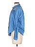 Wrap 100% Cotton Blue Long Sleeve Blouse Size 6 - photo 5