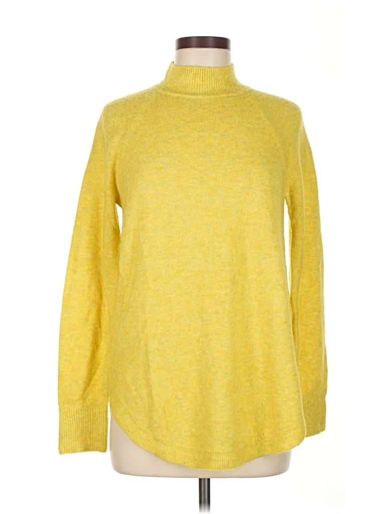 Pre-owned Ann Taylor Loft Turtleneck Sweater In Yellow