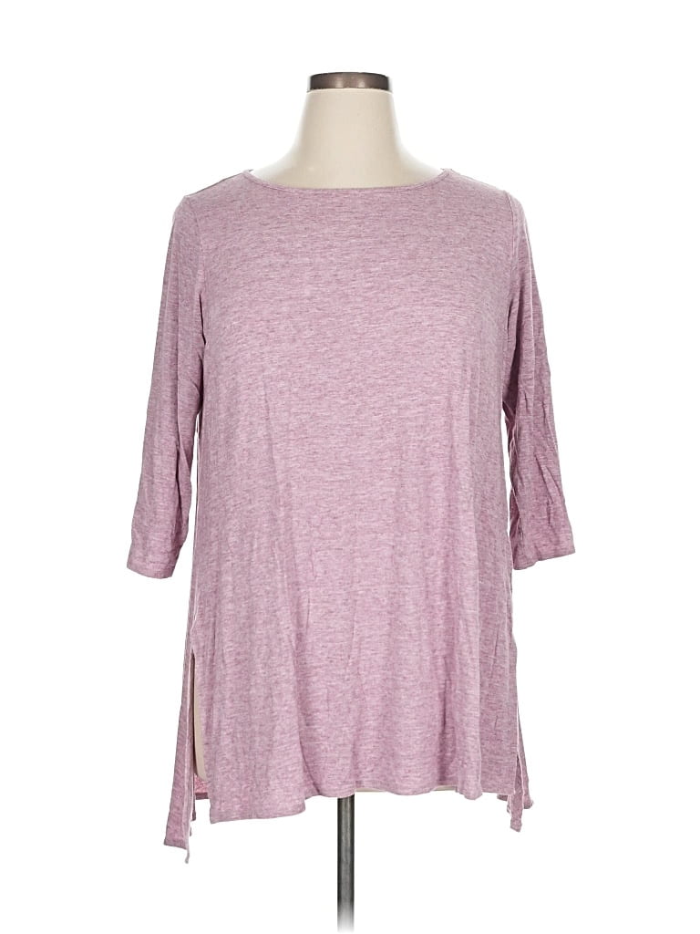 Pre-owned Philosophy Republic Clothing 3/4 Sleeve Top Purple Crew Neck Tops