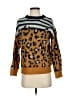Ella Moss 100% Acrylic Animal Print Brown Pullover Sweater Size XS - photo 1