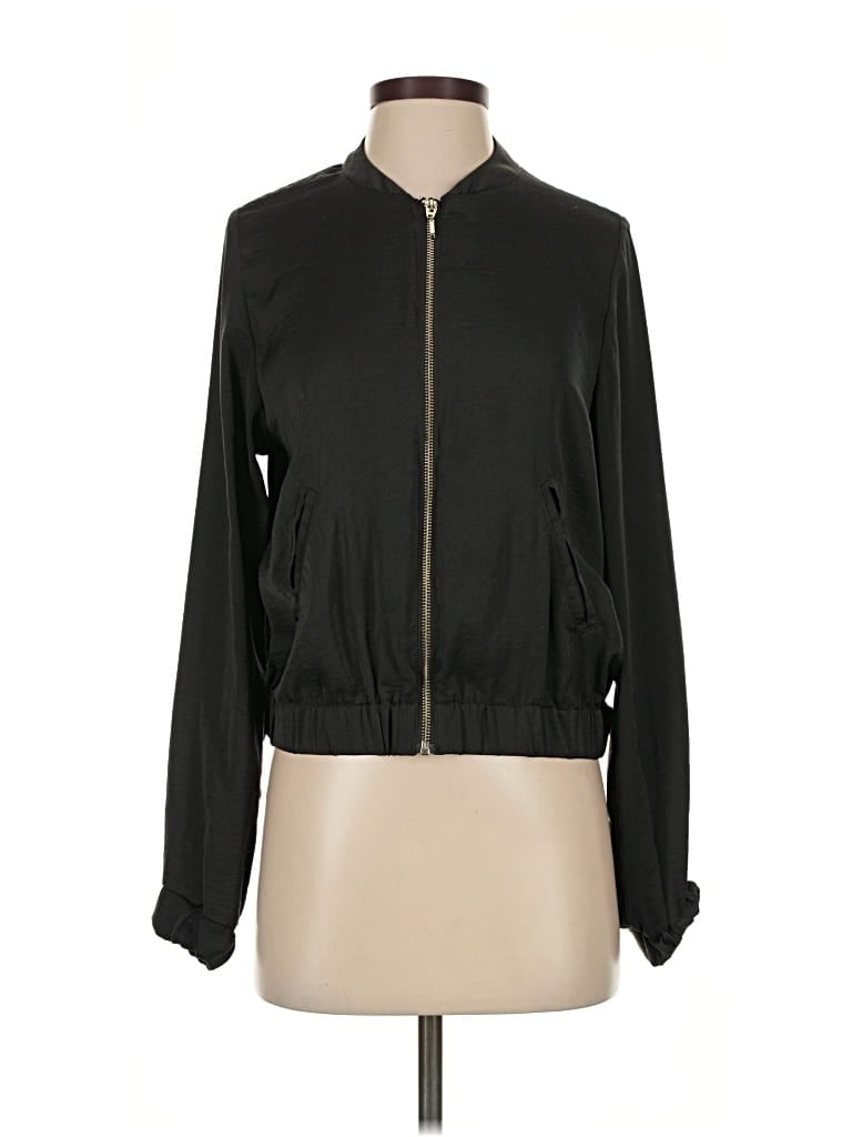 Pre-owned H&m Track Jacket In Black