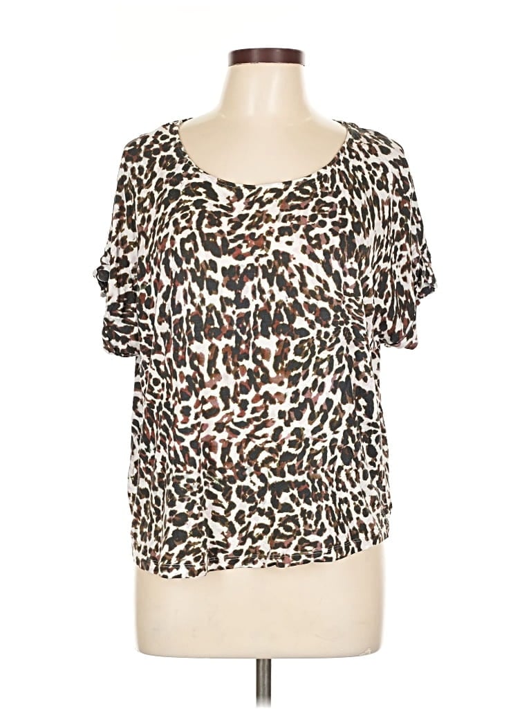 Pre-owned Cabi Short Sleeve T-shirt In Brown