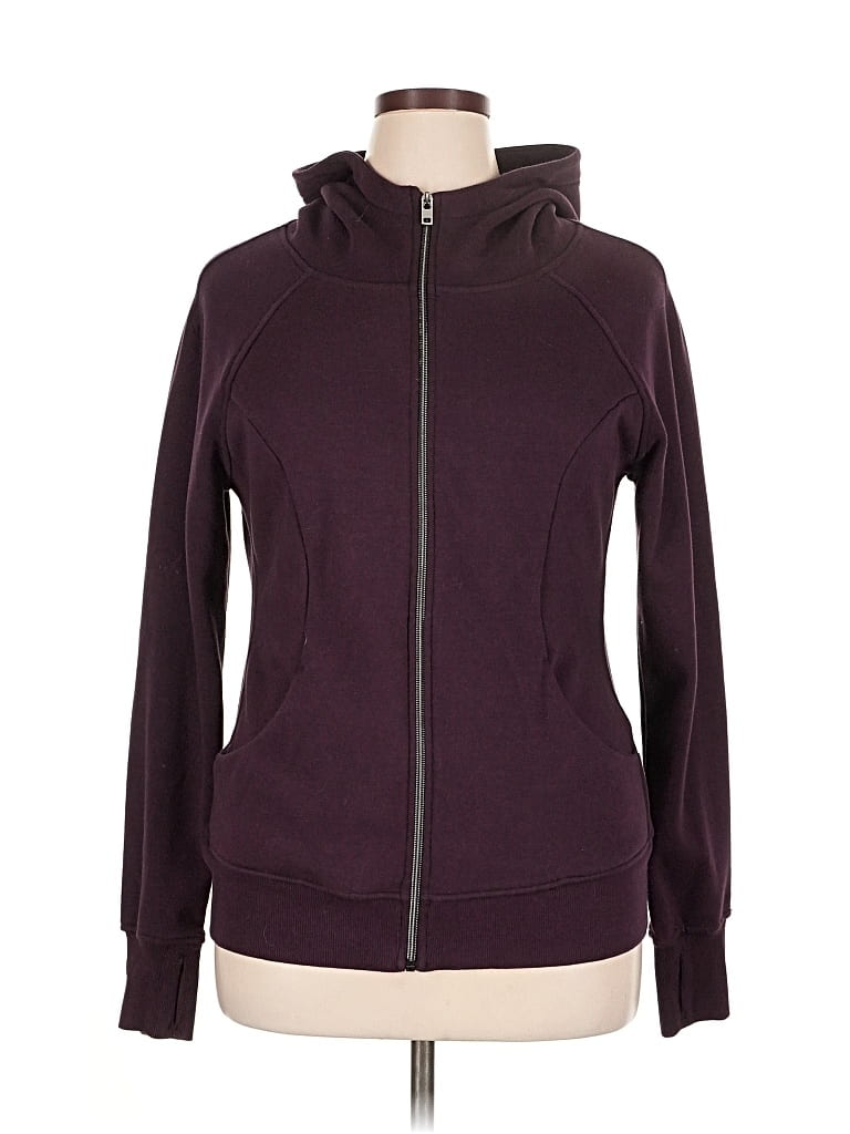 Pre-owned 90 Degree By Reflex Zip Up Hoodie In Burgundy