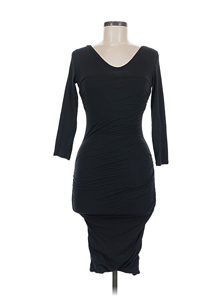 Pre-owned James Perse Cocktail Dress In Black
