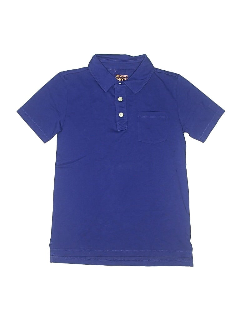 Pre-owned Crewcuts Kids' Short Sleeve Polo Shirt In Blue