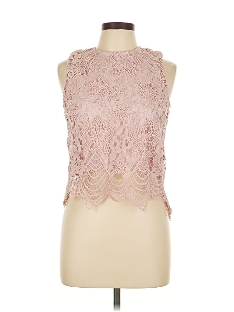 Pre-owned She + Sky Sleeveless Blouse In Pink