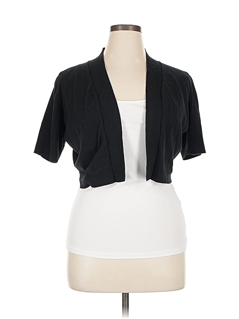 Pre-owned Roz & Ali Cardigan Sweater In Black