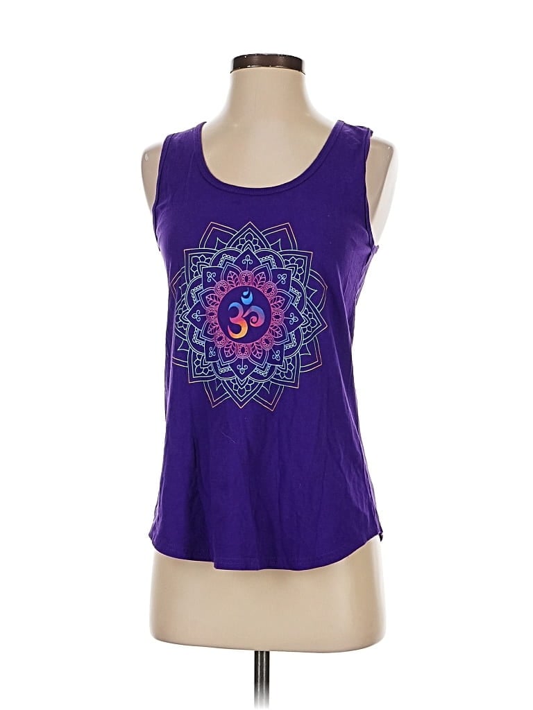 Pre-owned Port & Company Sleeveless T-shirt In Purple