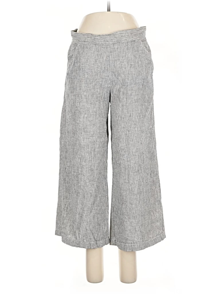 Pre-owned Max Studio Linen Pants In Gray