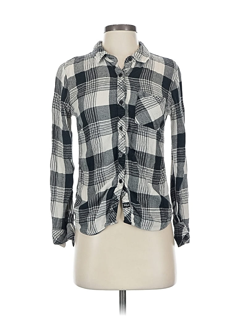 Pre-owned Rails Long Sleeve Button Down Shirt In Gray