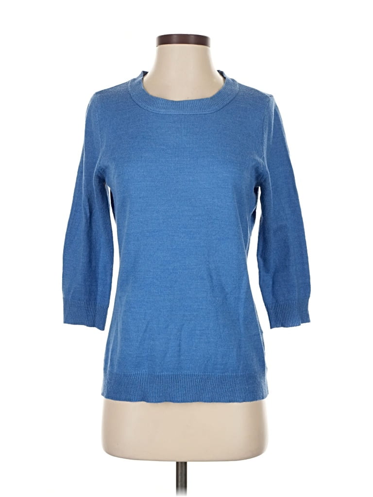 Pre-owned New York And Company Pullover Sweater In Blue