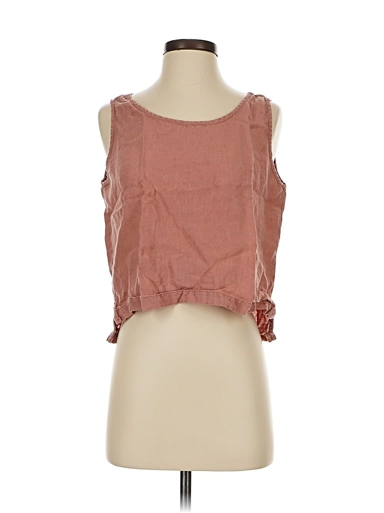 Pre-owned Parachute Tank Top Brown Strapless Neckline Tops