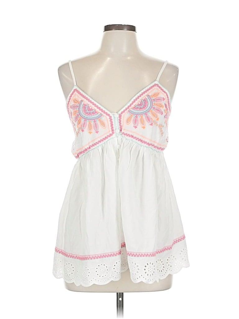 Pre-owned Entro Sleeveless Blouse In White