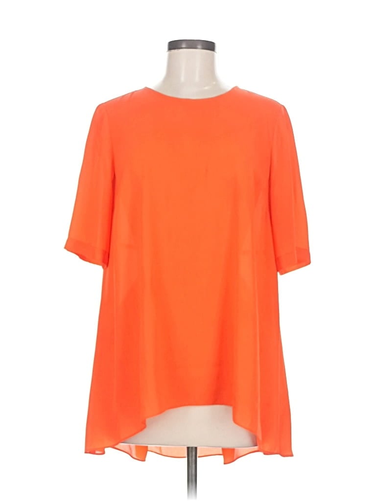 Pre-owned Vince Camuto Short Sleeve Top Orange Boatneck Tops