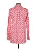 Boden 100% Linen Hearts Pink Long Sleeve Blouse Size 4 - photo 2