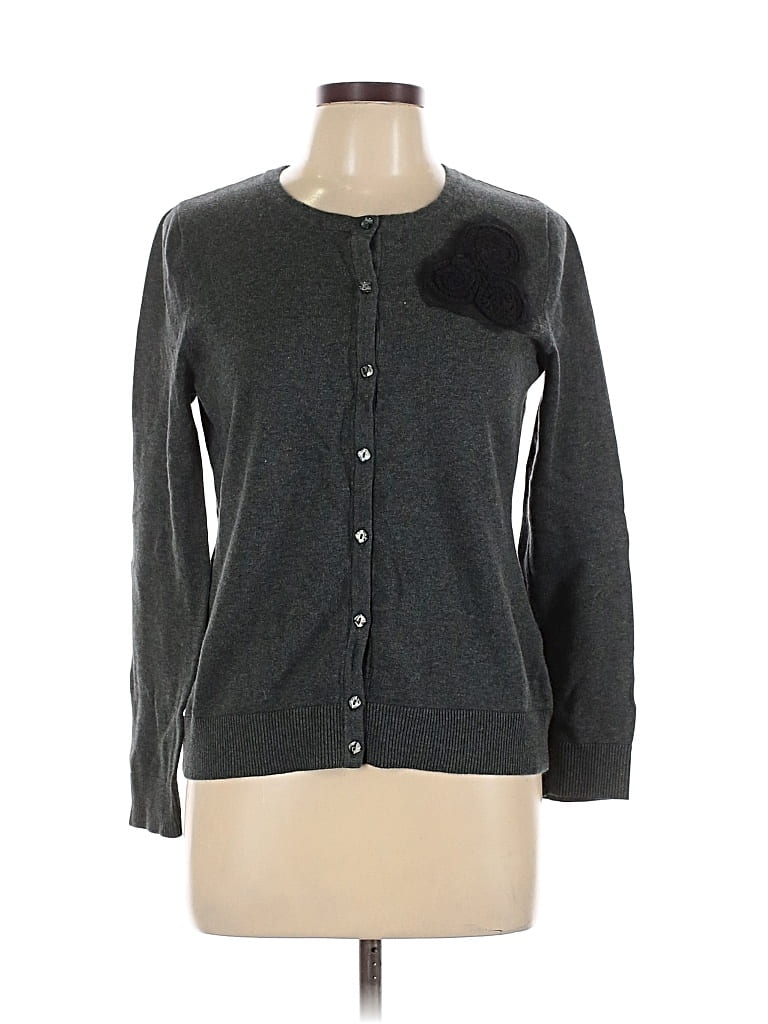 Pre-owned Eddie Bauer Cardigan Sweater In Gray