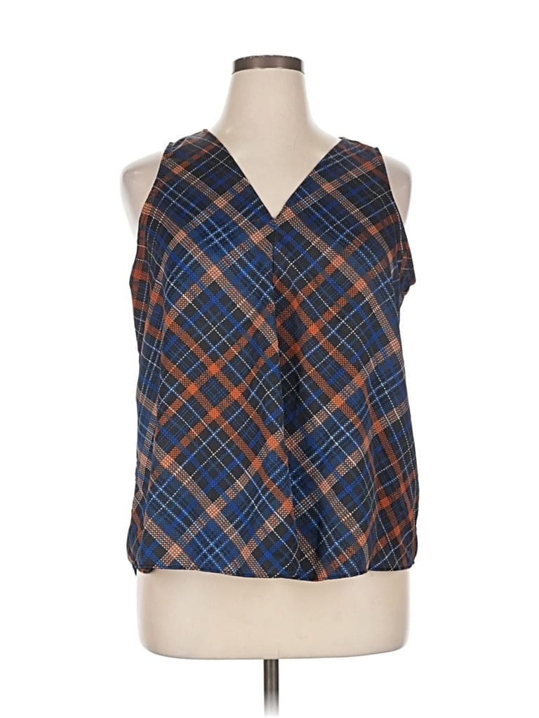 Pre-owned Calvin Klein Sleeveless Blouse In Blue