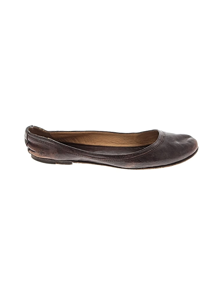 Pre-owned Frye Flats In Brown