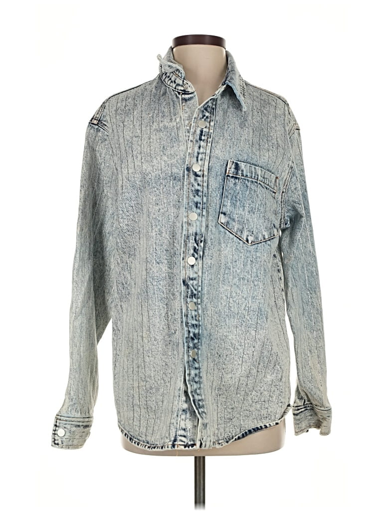 Pre-owned Blue B Denim Jacket In Silver