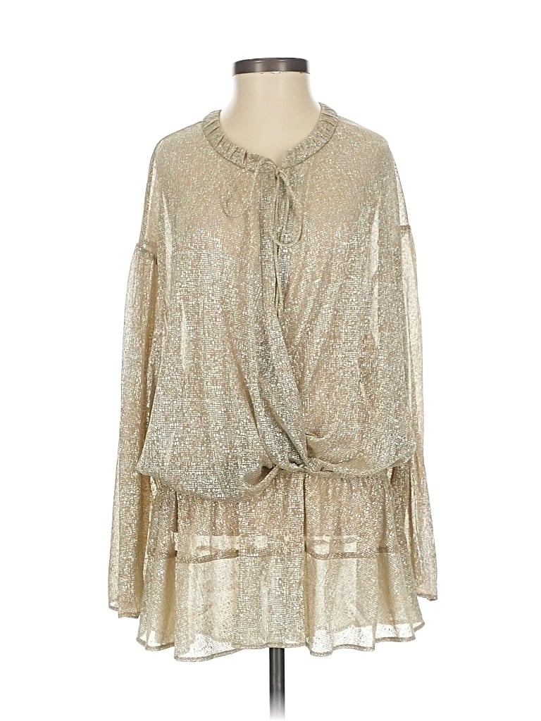 Iro Long Sleeve Blouse In Gold