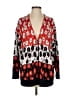CAbi 100% Cotton Animal Print Red Cardigan Size S - photo 1