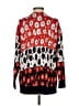 CAbi 100% Cotton Animal Print Red Cardigan Size S - photo 2
