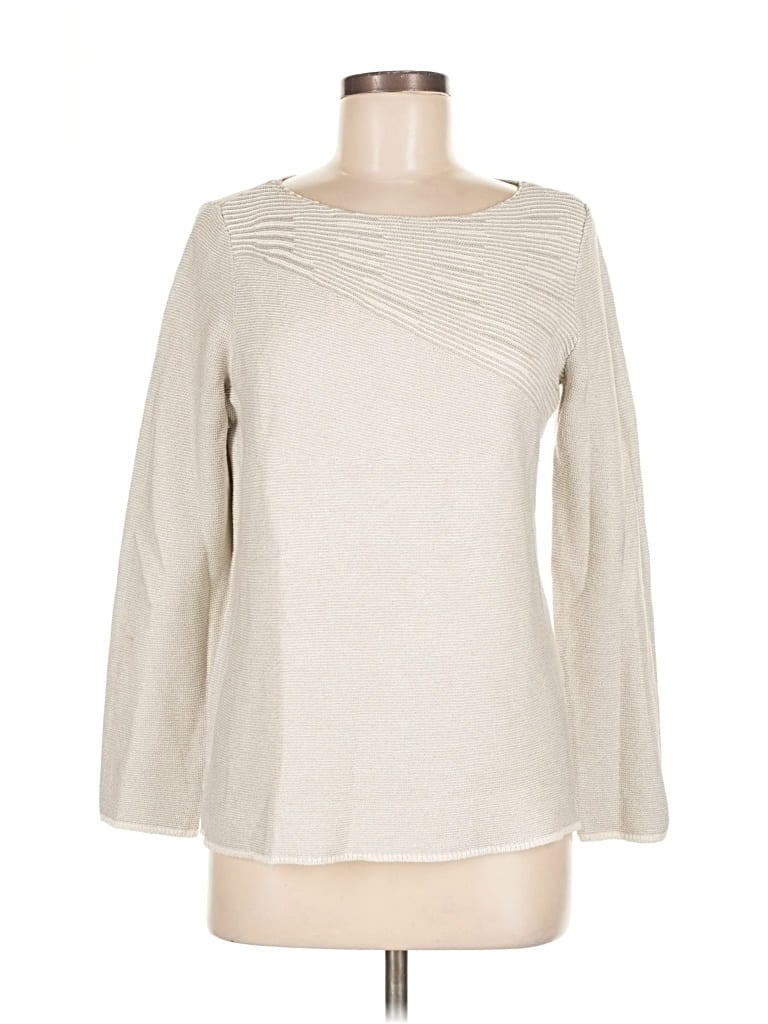 Pre-owned Chico's Pullover Sweater In White