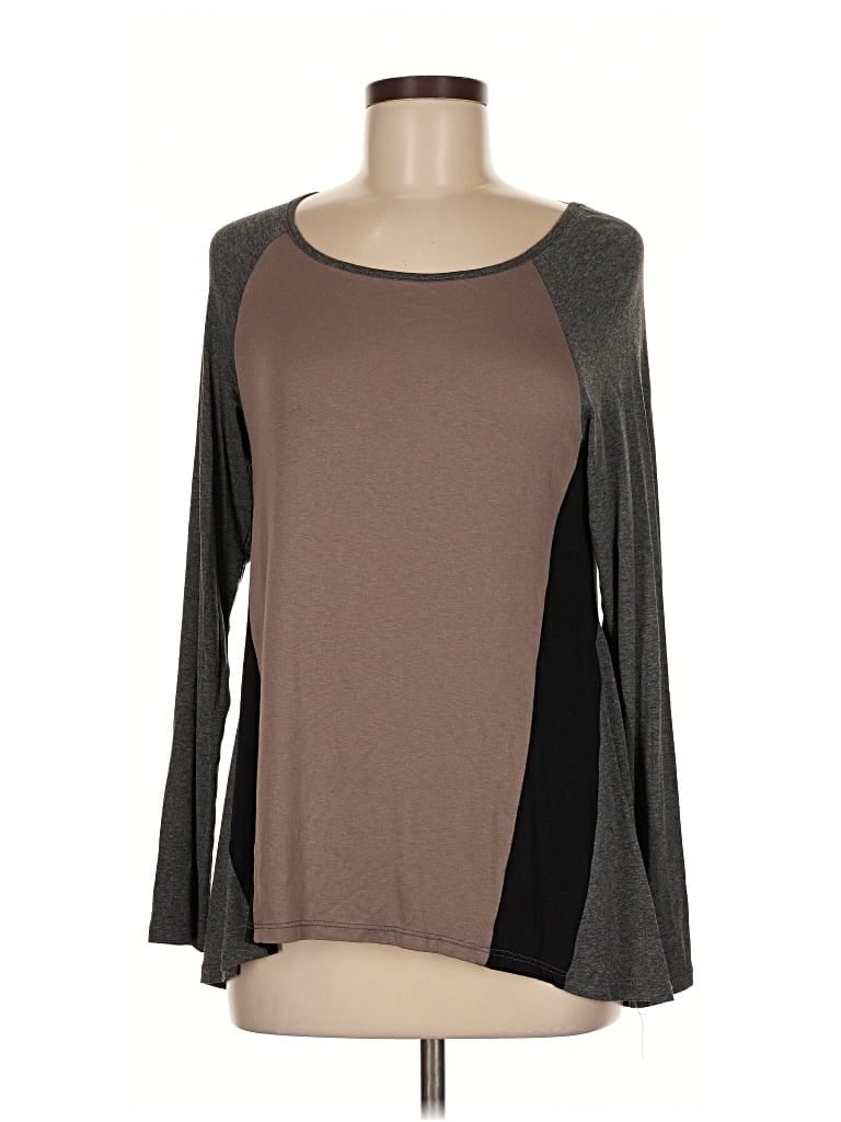 Pre-owned Bobeau Long Sleeve T-shirt In Brown