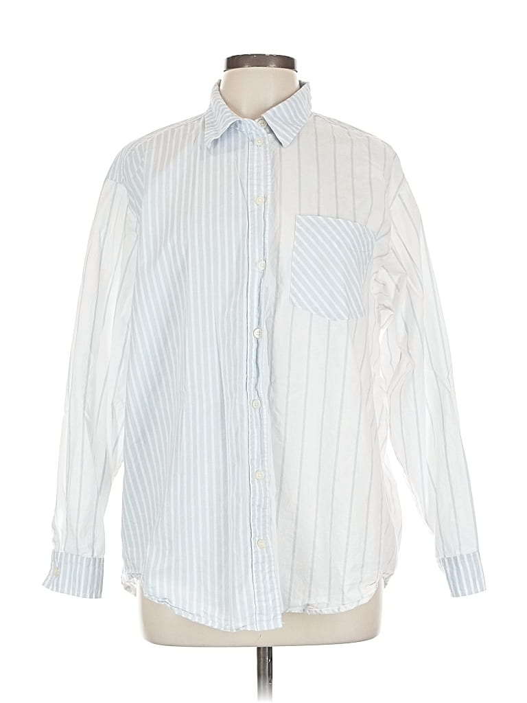 Pre-owned Gap Long Sleeve Button Down Shirt In White